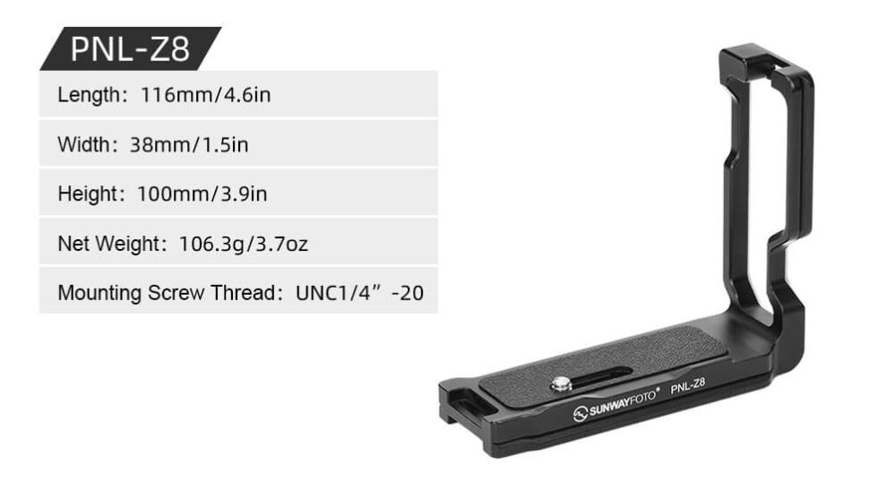  Sunwayfoto L-Bracket för Nikon Z8