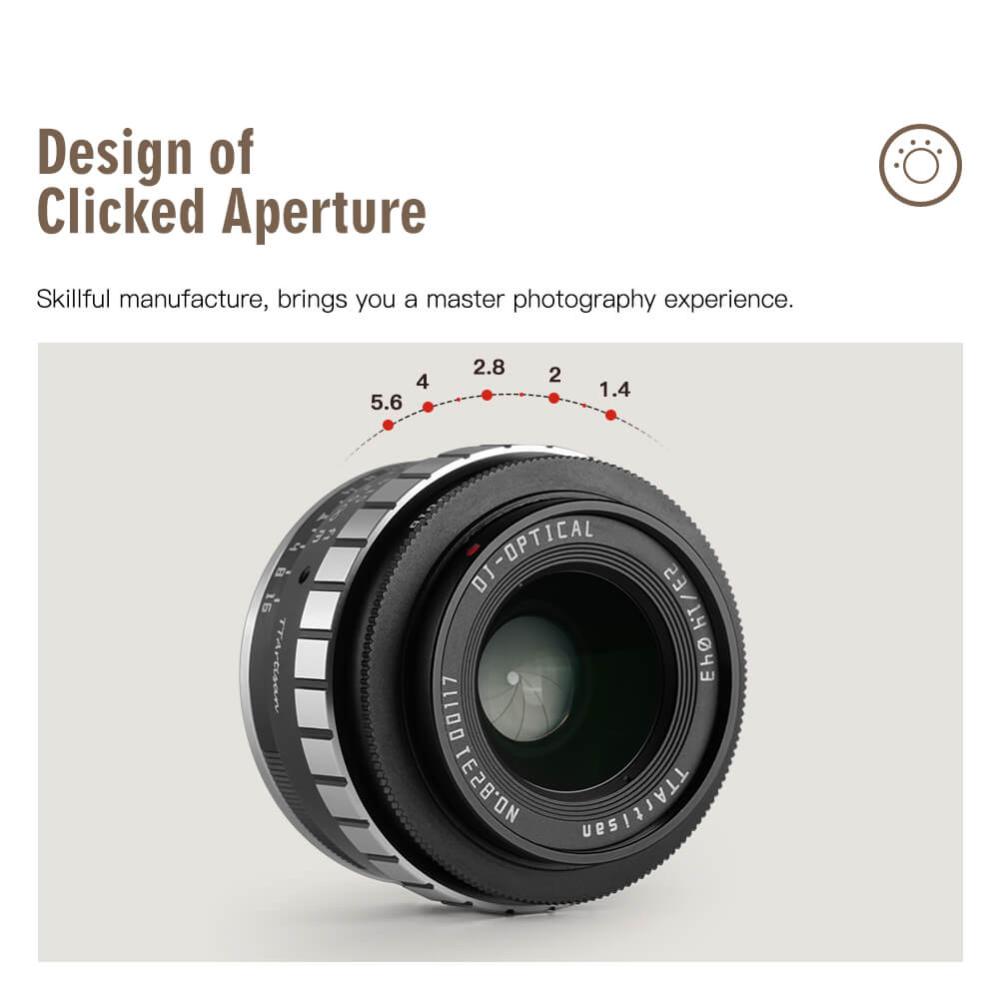  TTArtisan 23mm f/1,4 för Sony E (APS-C) Silver