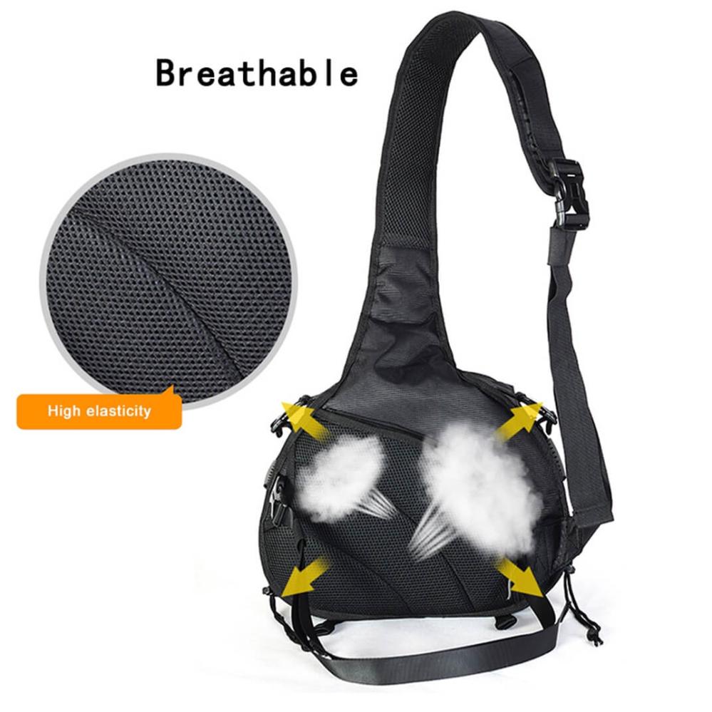  Caden Kameraväska grön med axelrem & regnskydd