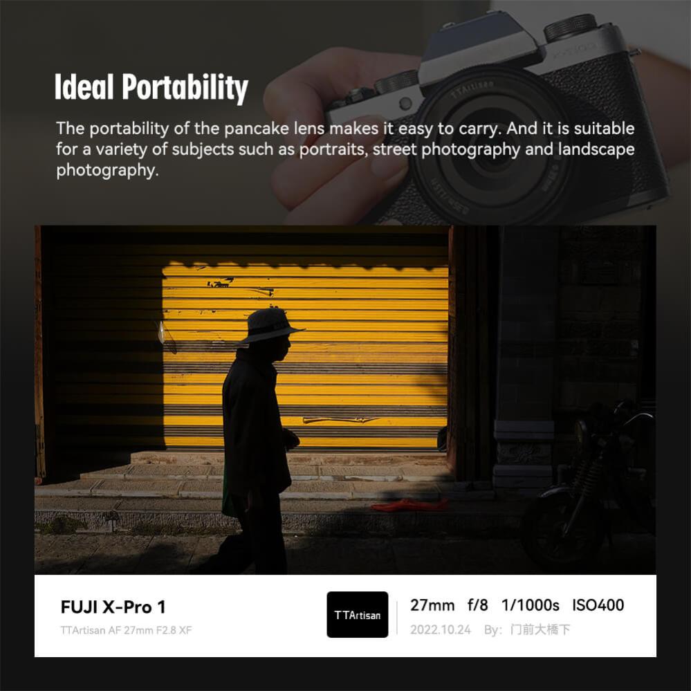  TTArtisan AF 27mm f/2,8 Fujifilm X (APS-C) -kameroille
