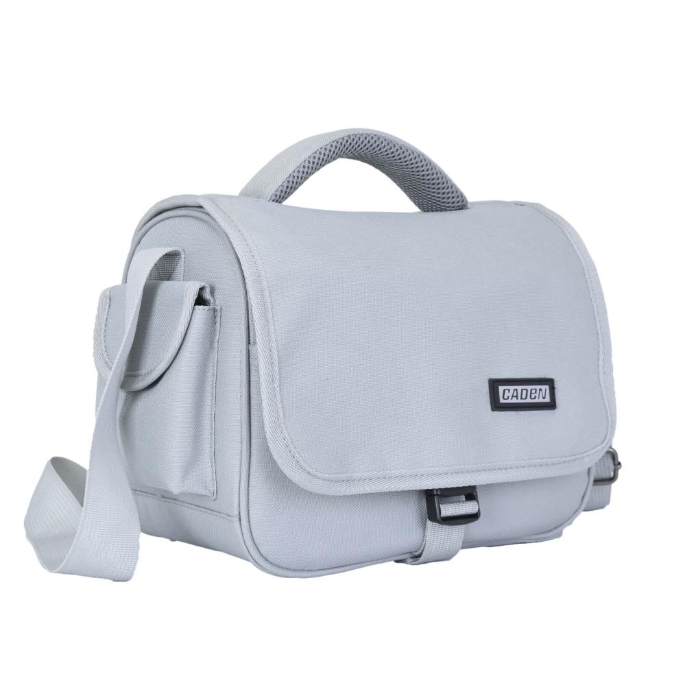  Caden Trendig grå Axelväska för kameran 24x19x14cm
