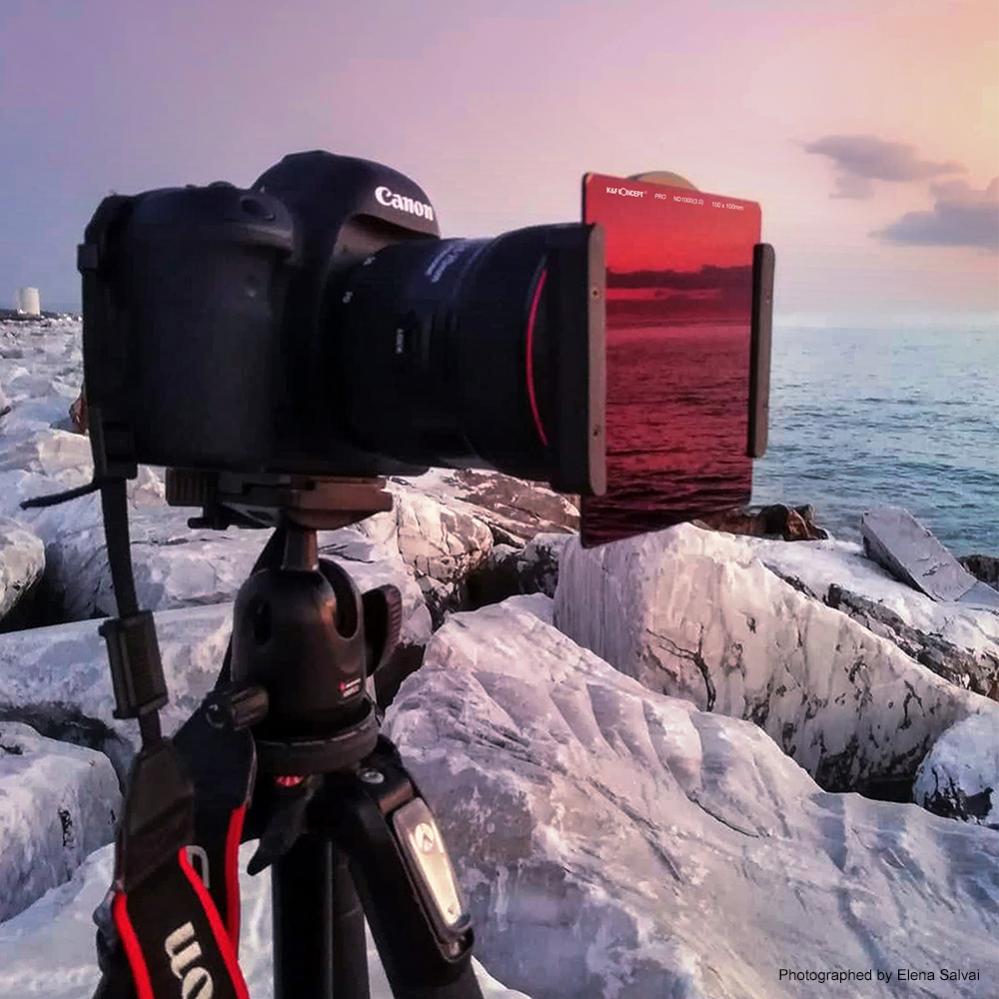  K&F Concept 100 mm suodatinsarja ND1000 ja suodatinpidike 8 adapterirenkaalla