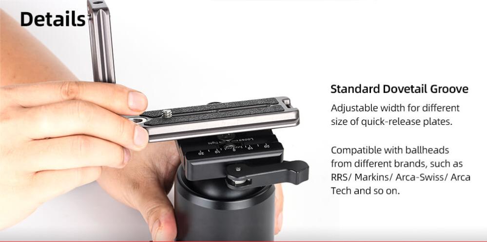  Sunwayfoto FB-52LR Kulhuvud & DDC-60LR fäste