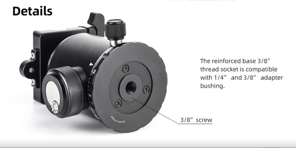  Sunwayfoto FB-52LR Kulhuvud & DDC-60LR fäste