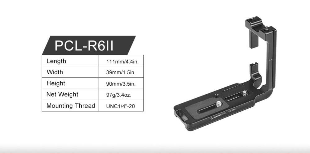  Sunwayfoto L-Bracket för Canon EOS R6 Mark II