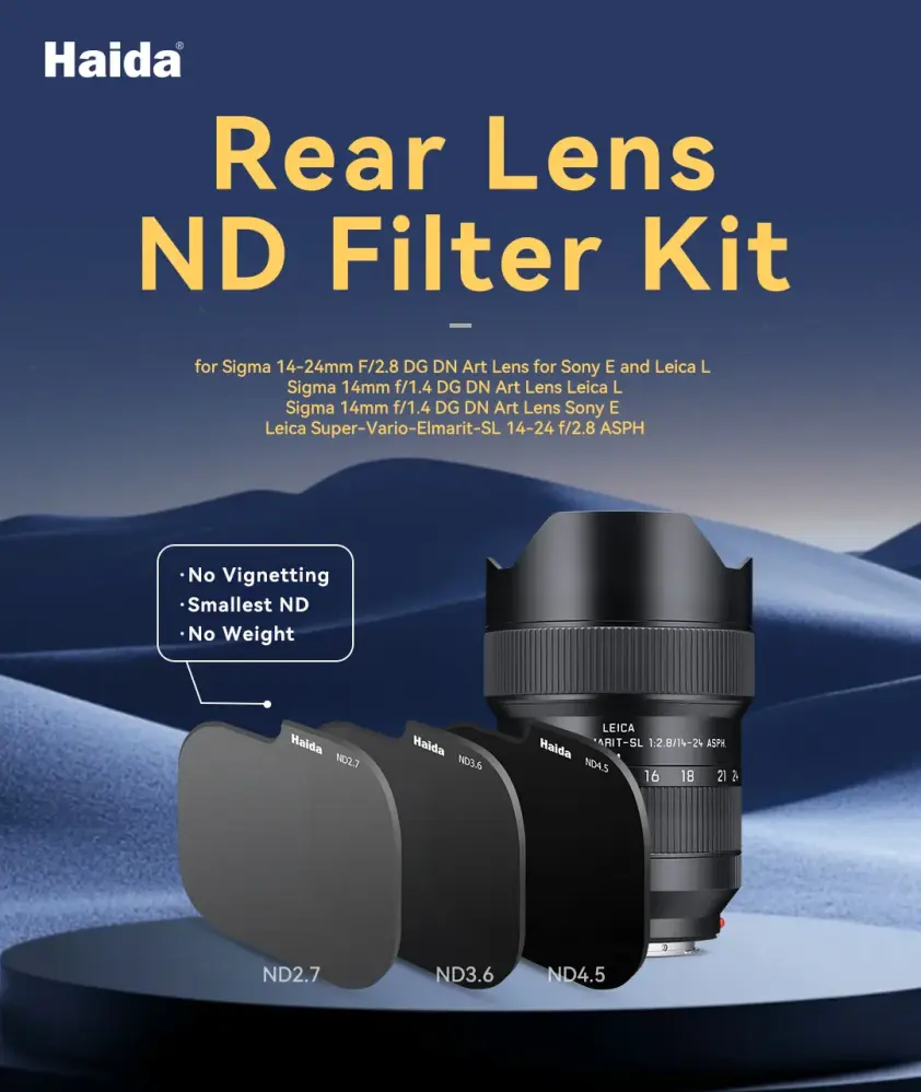  Haida Rear ND-suodatinsarja Sigma 14–24mm f/2.8 DG DN – Sony E / Leica L