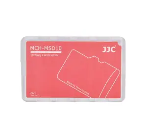  JJC Minneskorth&aring;llare r&ouml;d f&ouml;r 10xMSD kreditkortformat