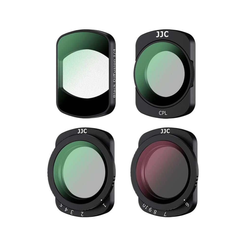  JJC suodatinpaketti DJI Osmo Pocket 3:lle – ND2–32, ND64–1000, CPL, Mist