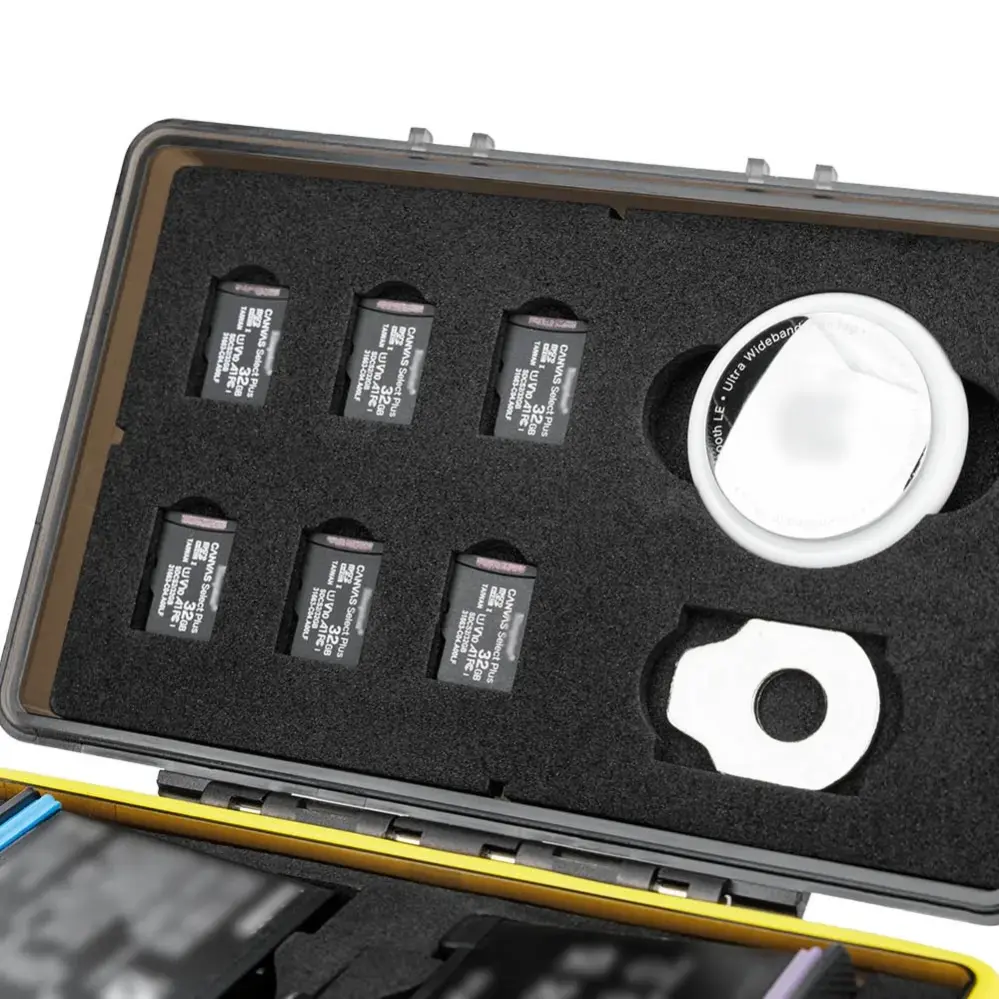  JJC Batteri- & minneskortsfodral – 2 batterier, 6 MicroSD & 1 AirTag