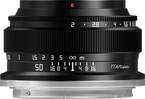  TTArtisan 50mm f/2.0 Fullformtsobjektiv f&ouml;r Fujifilm X APS-C