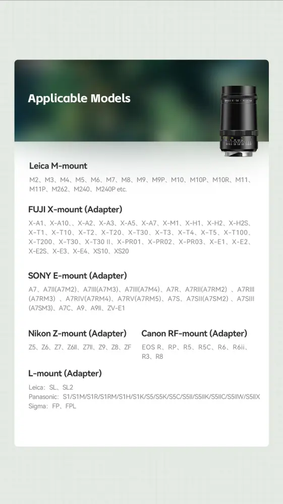  TTArtisan 100mm f/2,8 Soap Bubble Bokeh -objektiivi Leica M -kameroille