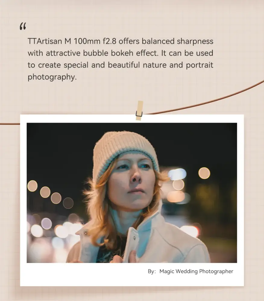  TTArtisan 100mm f/2,8 Soap Bubble Bokeh -objektiivi Leica M -kameroille