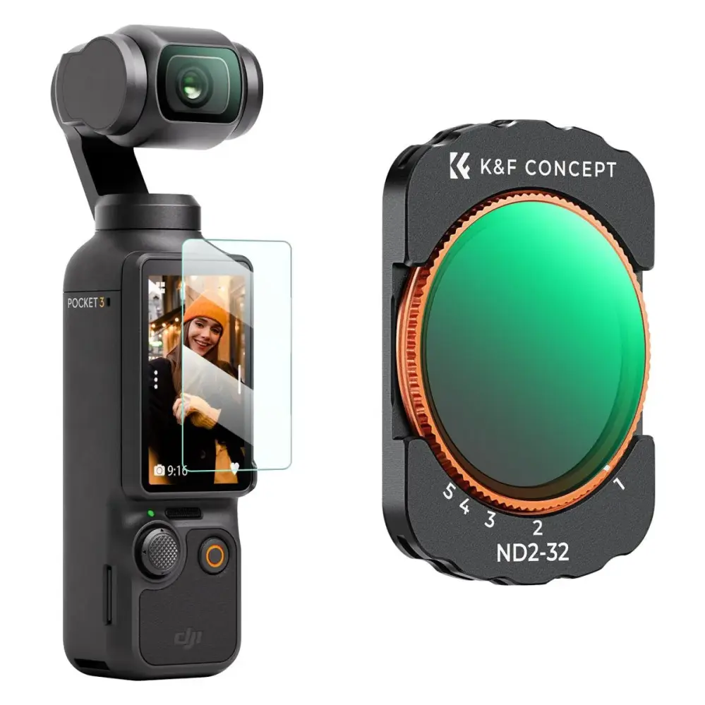  K&F Concept Säädettävä ND2-32-suodatin DJI Osmo Pocket 3 Kamda – nopea toimitus ja turvallinen verkkokauppa