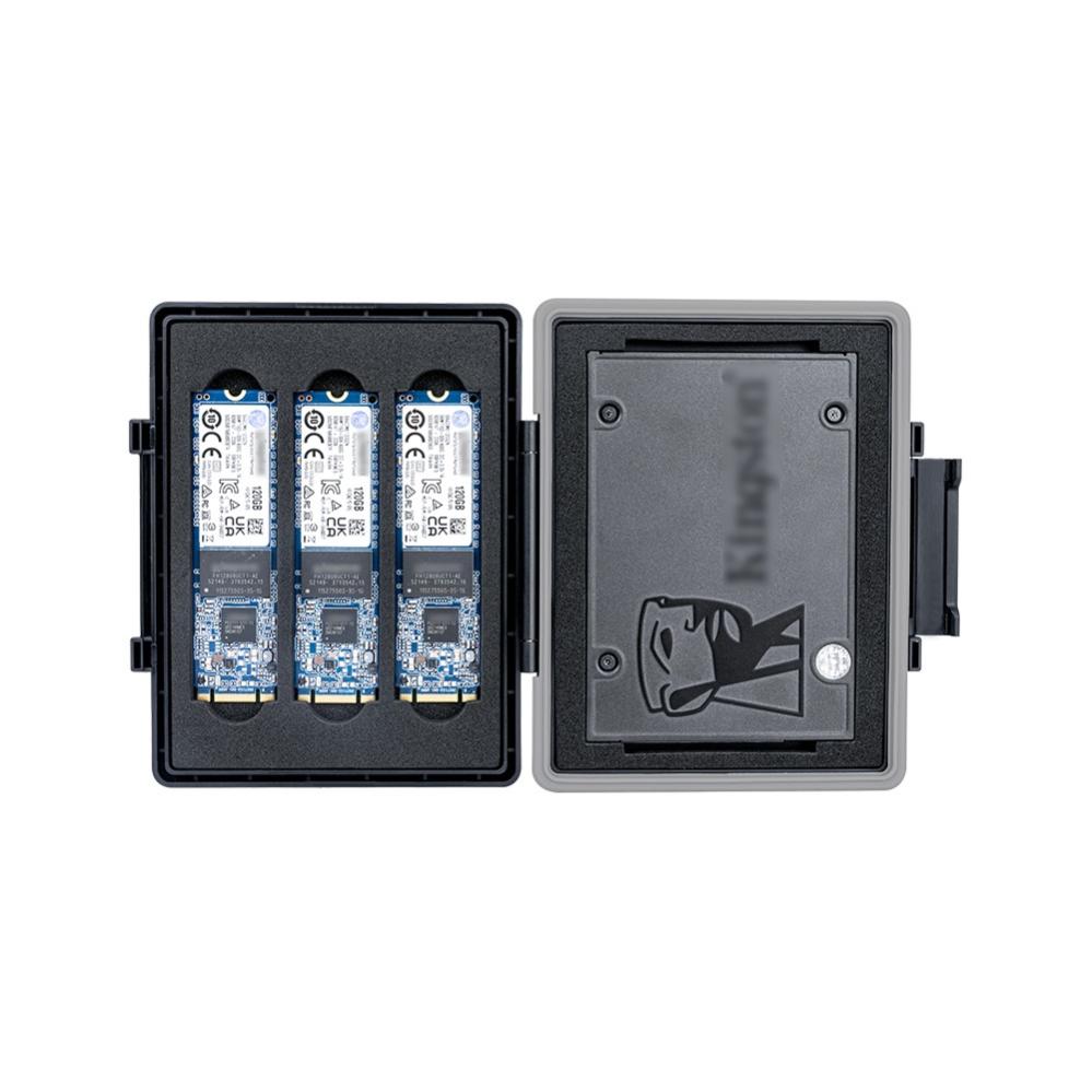  Minneskortsfodral för 3st M.2 NVME 2280 SSD-kort+ 1st 2.5-tum intern SSD-kort