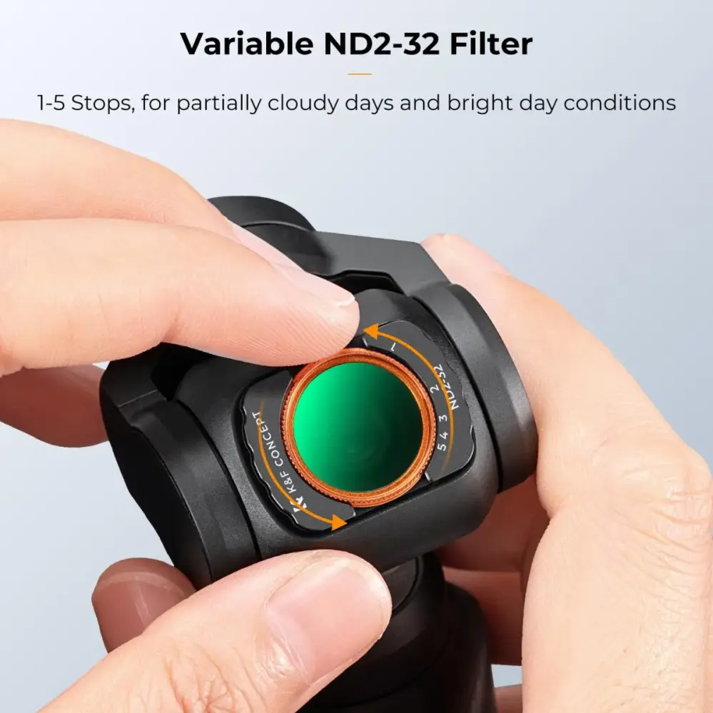  K&F Concept Säädettävä ND2-32-suodatin DJI Osmo Pocket 3 Kamda – nopea toimitus ja turvallinen verkkokauppa