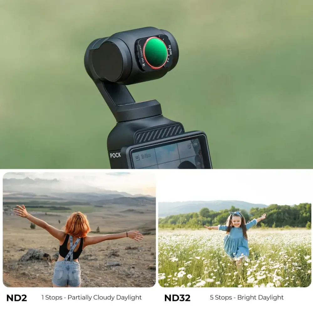  K&F Concept Säädettävä ND2-32-suodatin DJI Osmo Pocket 3 Kamda – nopea toimitus ja turvallinen verkkokauppa