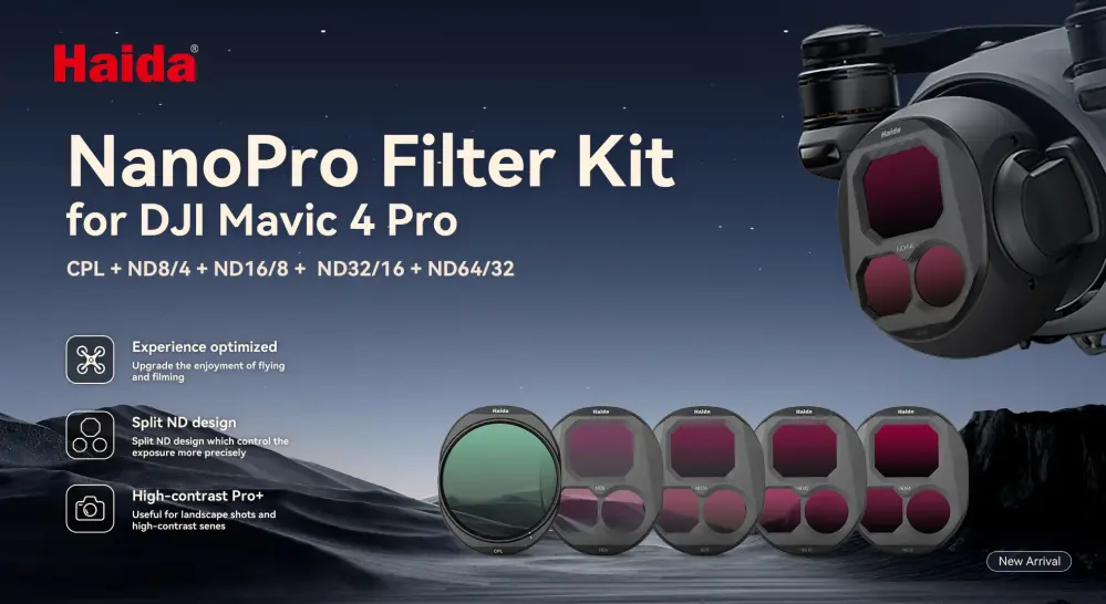  Haida NanoPro 5-delars filterkit för DJI Mavic 4 Pro – CPL + ND8–ND64