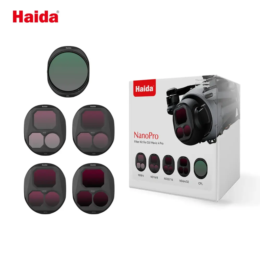  Haida NanoPro 5-delars filterkit för DJI Mavic 4 Pro – CPL + ND8–ND64