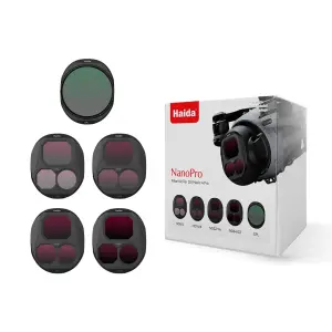  Haida NanoPro 5-delars filterkit f&ouml;r DJI Mavic 4 Pro &ndash; CPL + ND8&ndash;ND64