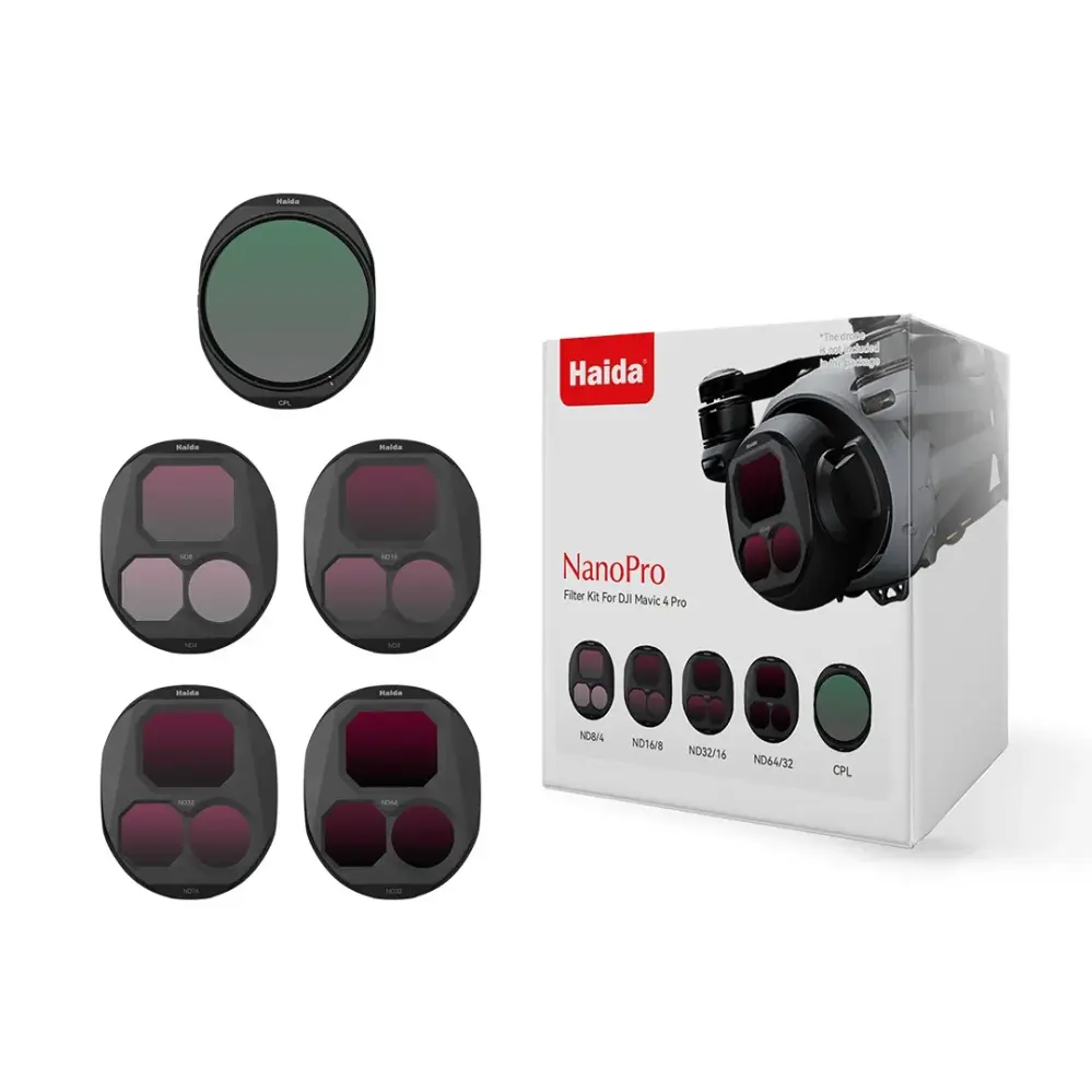  Haida NanoPro 5-delars filterkit för DJI Mavic 4 Pro – CPL + ND8–ND64