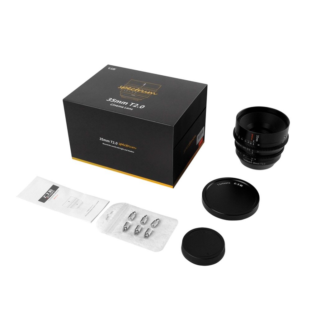  7Artisans 35mm T2,0 Fullformat Cinema -objektiivi Canon RF (täyskenno)