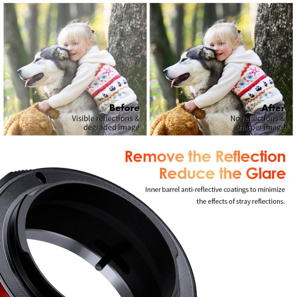  K&F Concept Objektivadapter Pro till Canon FD objektiv för Sony E kamerahus