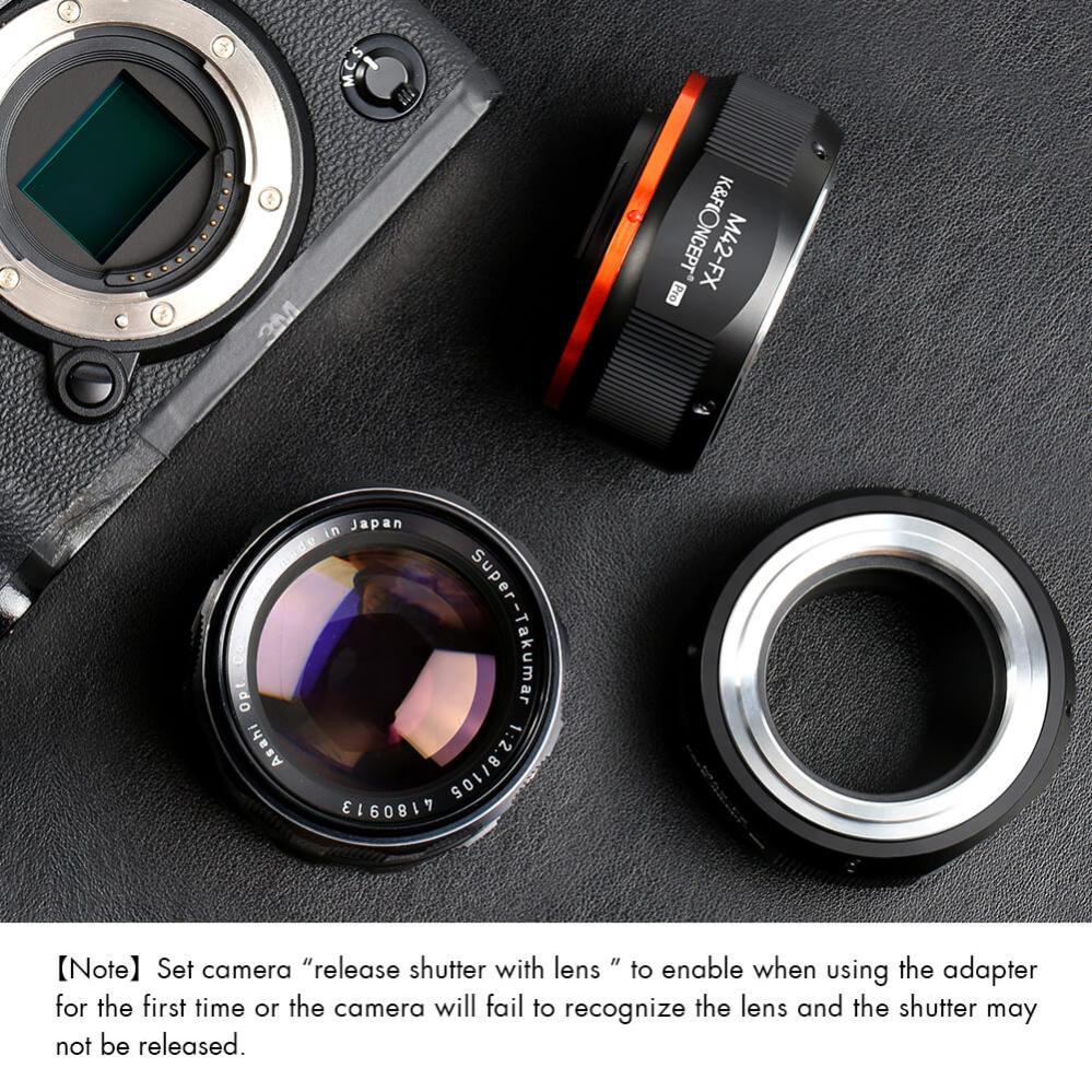  K&F Concept objektivadapter Pro till M42 objektiv för Fujifilm X kamerahus