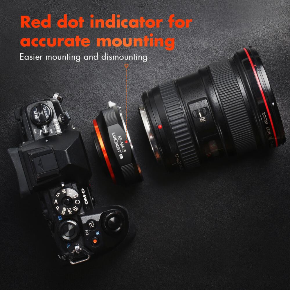  K&F Objektivadapter Pro till Canon EF/EF-S objektiv för Micro 4/3 kamerahus