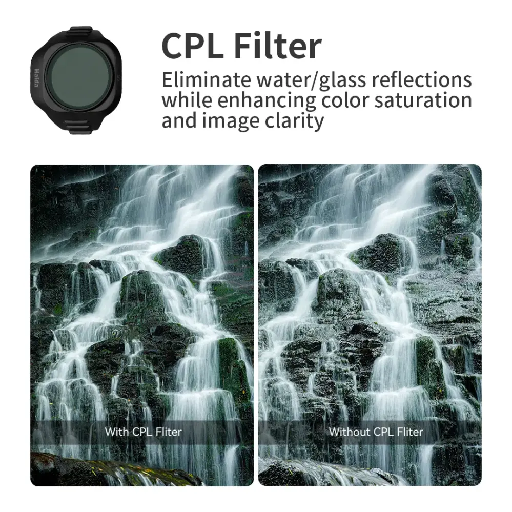  Haida Filterkit: ND8, ND32, ND128 & CPL-filter för DJI Mini 5 Pro