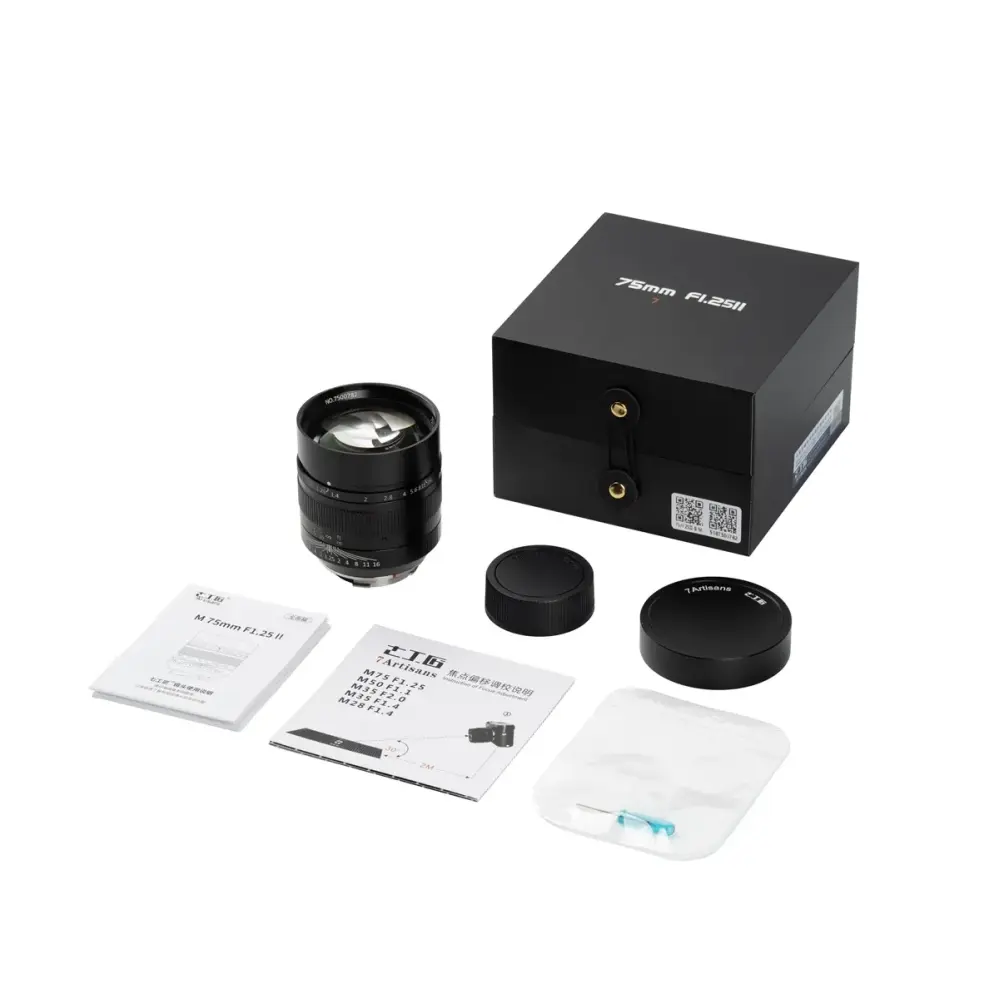  7Artisans 75mm f/1,25 II Leica M -kameralle Kamda – nopea toimitus ja turvallinen verkkokauppa