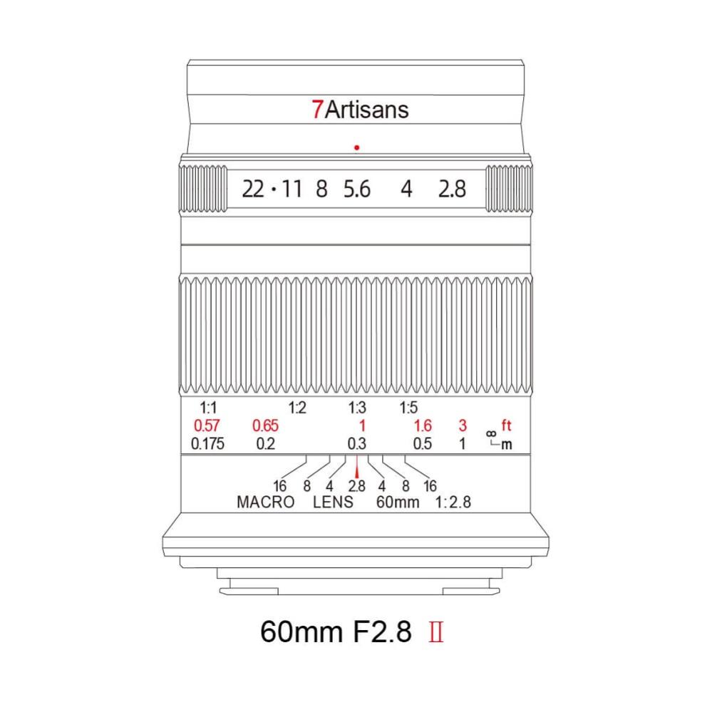  7Artisans 60mm f/2,8 Mark II Makro för Leica L (APS-C)