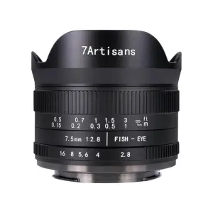  7Artisans 7,5mm f/2,8 II Fisheye Sony E -kameroille (APS-C)
