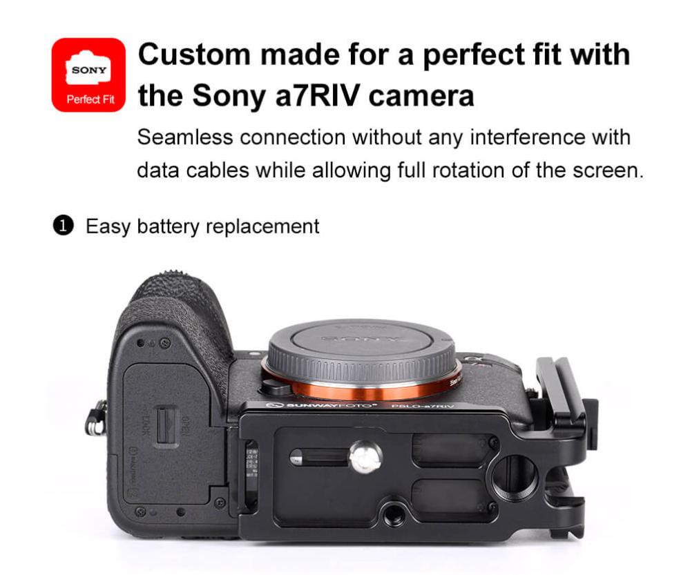 Sunwayfoto L-Bracket för Sony A7R IV & A9II med QD-uttag