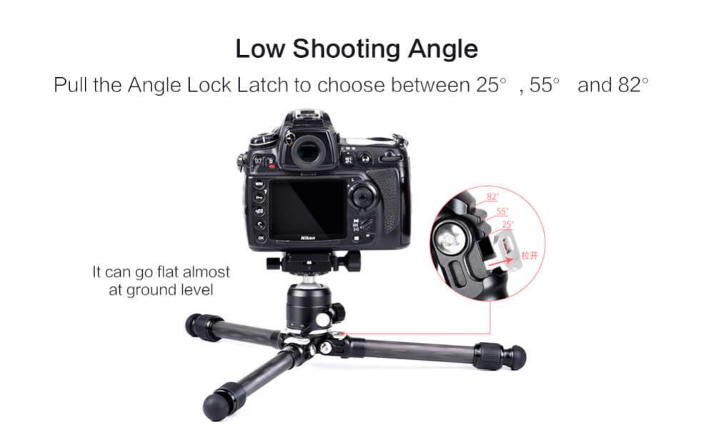  Sunwayfoto T16C20N II Ministativ av kolfiber justerbart 41-275mm