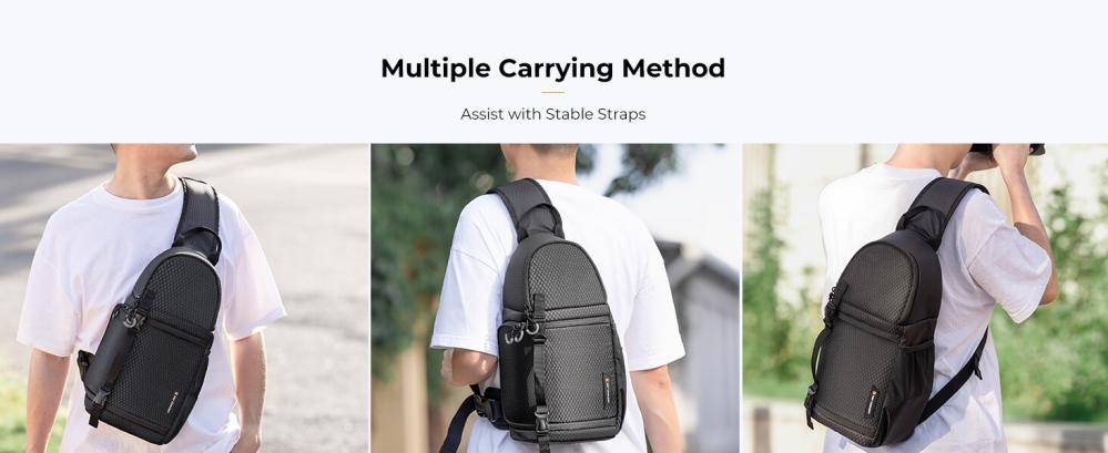  K&F Concept Kameraväska Sling 10L - Skydda Systemkameror & Objektiv