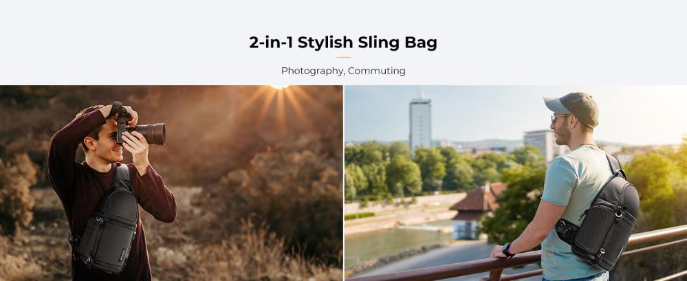  K&F Concept Kameraväska Sling 10L - Skydda Systemkameror & Objektiv
