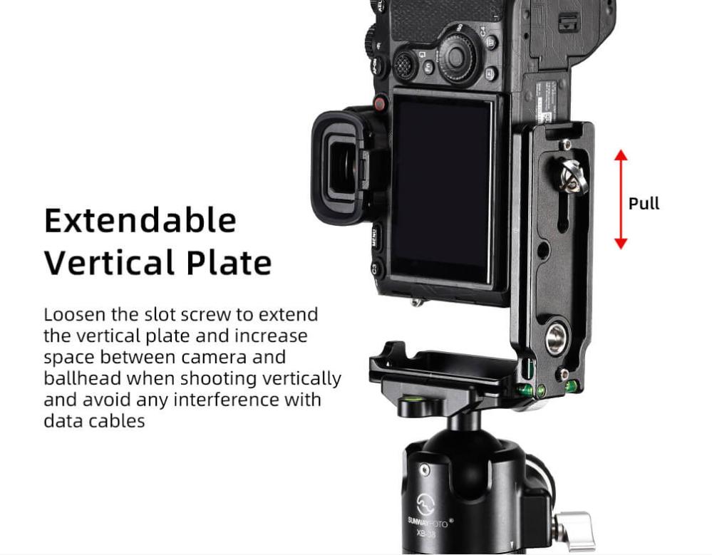  Sunwayfoto L-Bracket för Sony A1 med QD-uttag