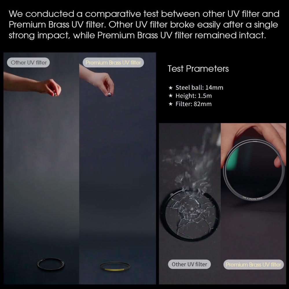  Haida Premium Brass Shock-Proof UV-suodatin – kirkas kuva ja vahva linssisuoja