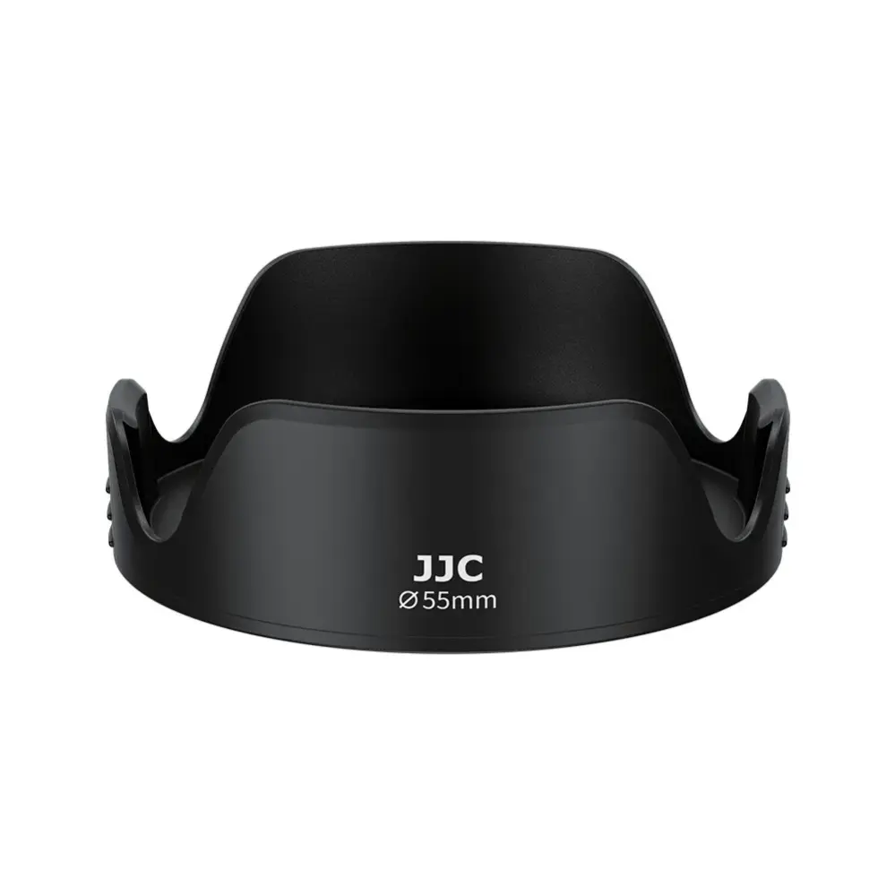  JJC LH-Q55 vastavalosuoja adapterirenkaalla – suojaa hajavalolta ja iskuilta