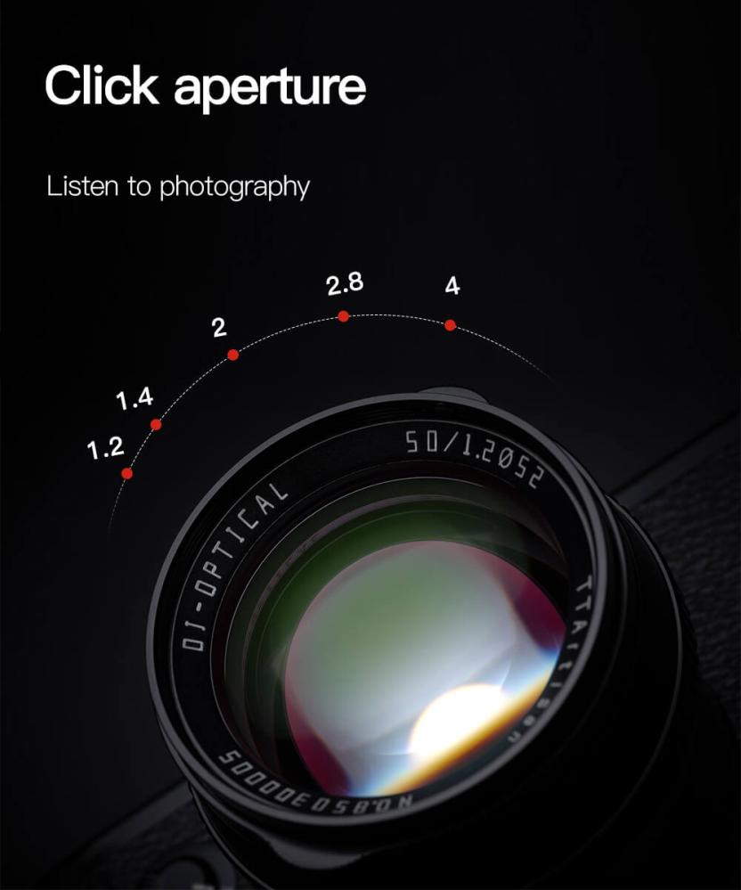  TTArtisan 50mm f/1,2 objektiivi Canon M -kameralle(APS-C)