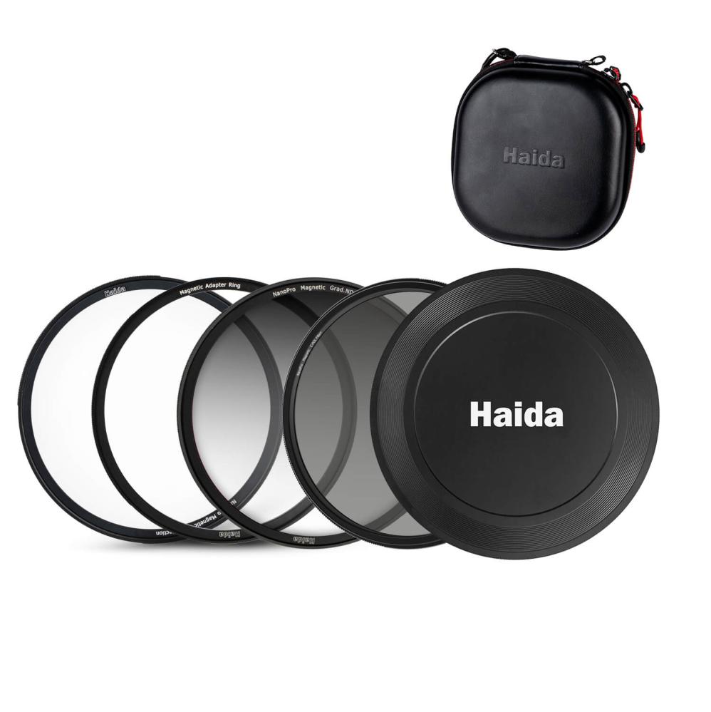  Haida NanoPro 82 mm magneettinen suodatinpaketti GND8 CPL UV + kotelo