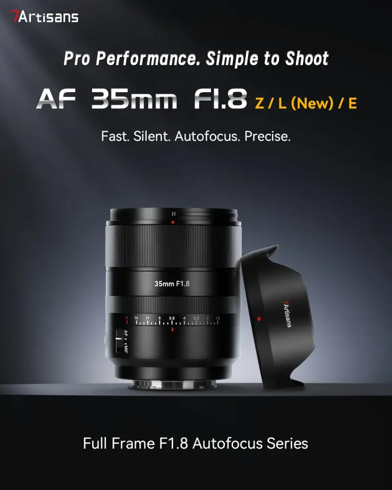  7Artisans AF 35mm f/1,8 Nikon Z -täyskennoisille kameroille