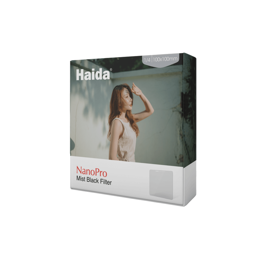  Haida NanoPro Black Mist 1/4 -suodatin 100×100 mm – pehmeä elokuvallinen ilme