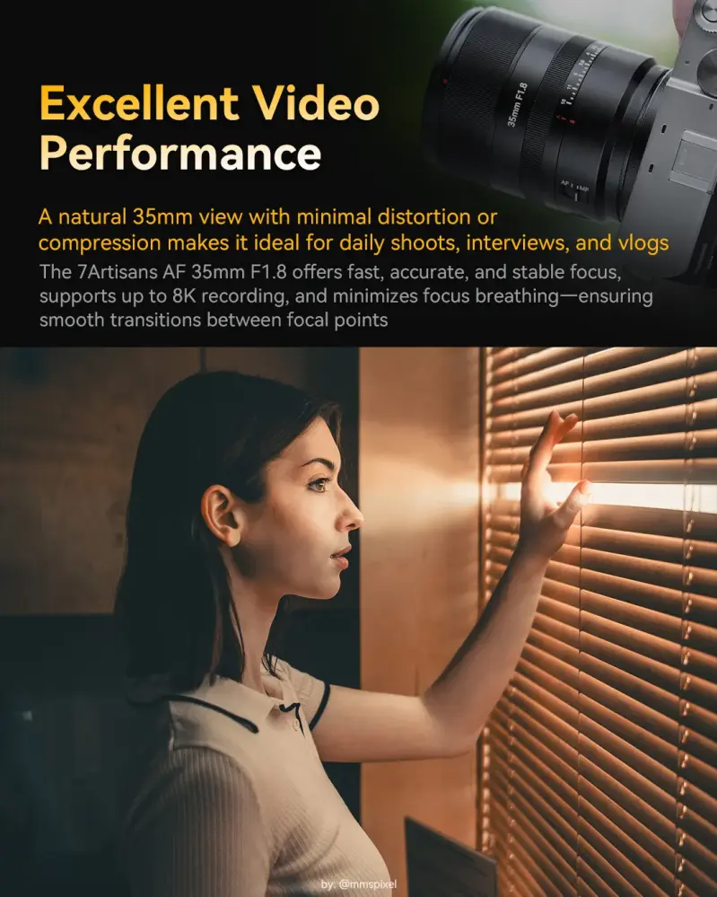  7Artisans AF 35mm f/1,8 Nikon Z -täyskennoisille kameroille