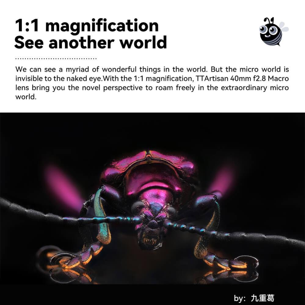  TTArtisan 40mm f/2,8 Makro för Sony E (APS-C)