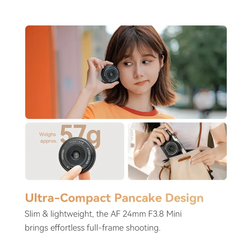  TTArtisan AF 24mm f/3.8 Mini Sony E -täyskennolle Kamda – nopea toimitus ja turvallinen verkkokauppa