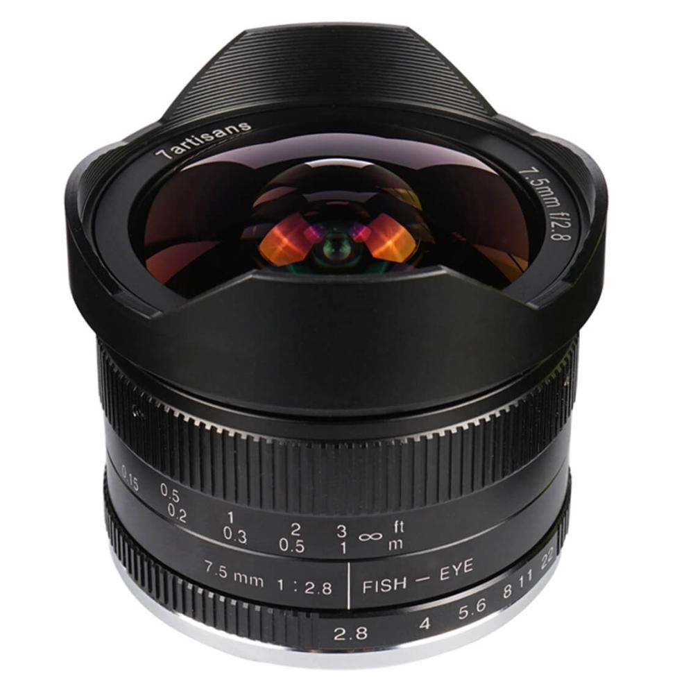  7Artisans 7,5mm f/2.8 II Fisheye Canon M -kameralle (APS-C)