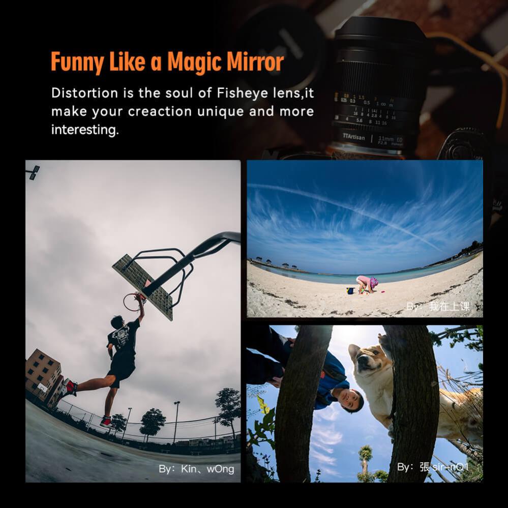  TTArtisan 11mm f/2,8 Fisheye Nikon Z -kameroille (täyskenno)