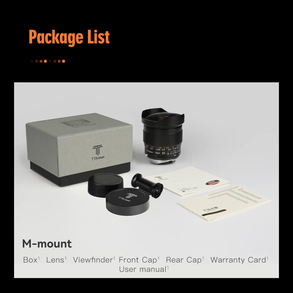  TTArtisan 11mm f/2,8 Fisheye Leica L -kameroille (täyskenno)