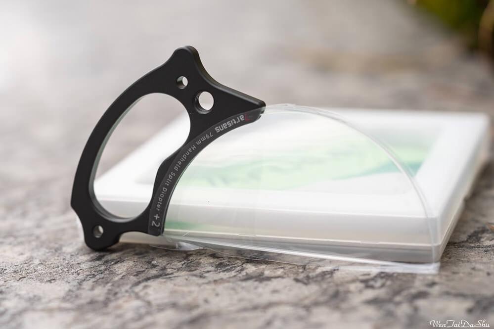  7Artisans käsikäyttöinen 79 mm split-diopter +2 objektiiville